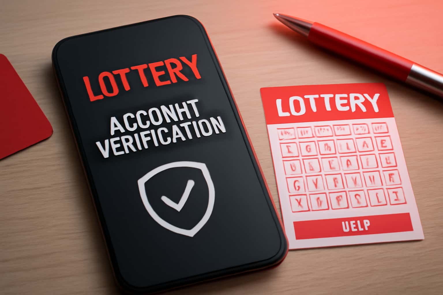 Informative scene depicting the process of 1 Lottery account verification.