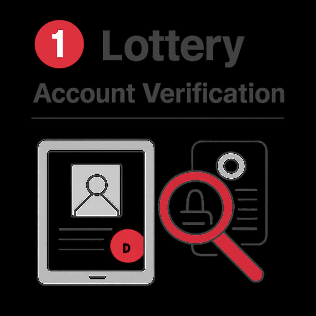 Diagram illustrating the steps of 1 Lottery Account Verification.