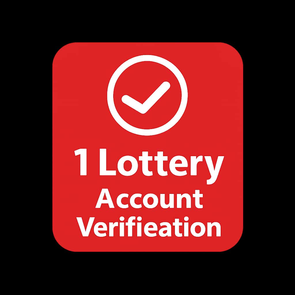 Badge icon representing 1 Lottery Account Verification.