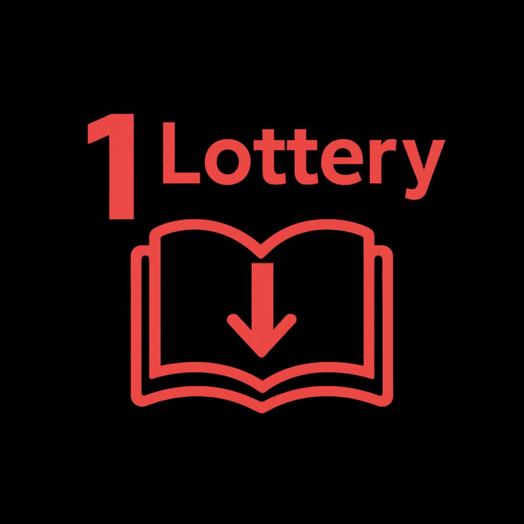 A professional badge representing the 1 Lottery app download guide.