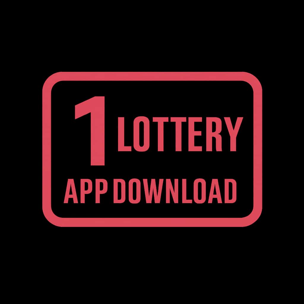 A badge symbolizing the 1 Lottery app download process.