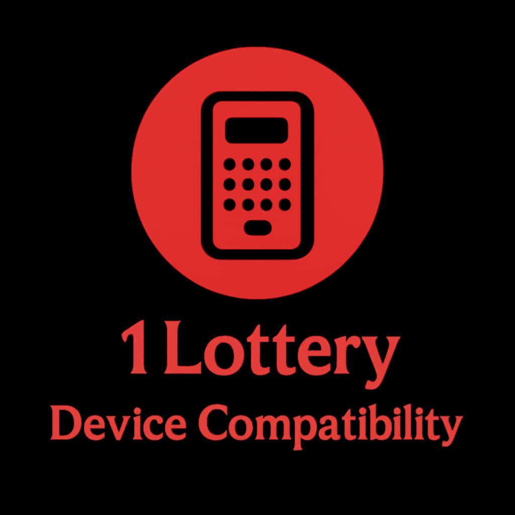 An icon representing device compatibility for the 1 Lottery application.