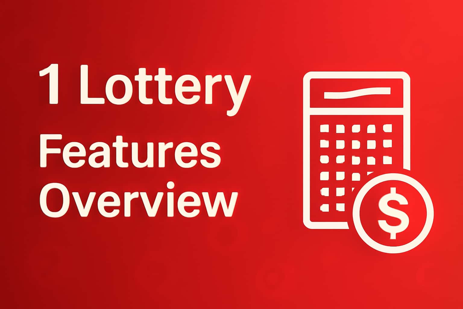 A professional overview of the 1 Lottery features, highlighting key functionalities.