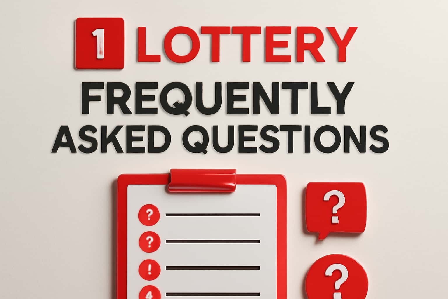 An informative scene depicting the concept of 1 Lottery Frequently Asked Questions.