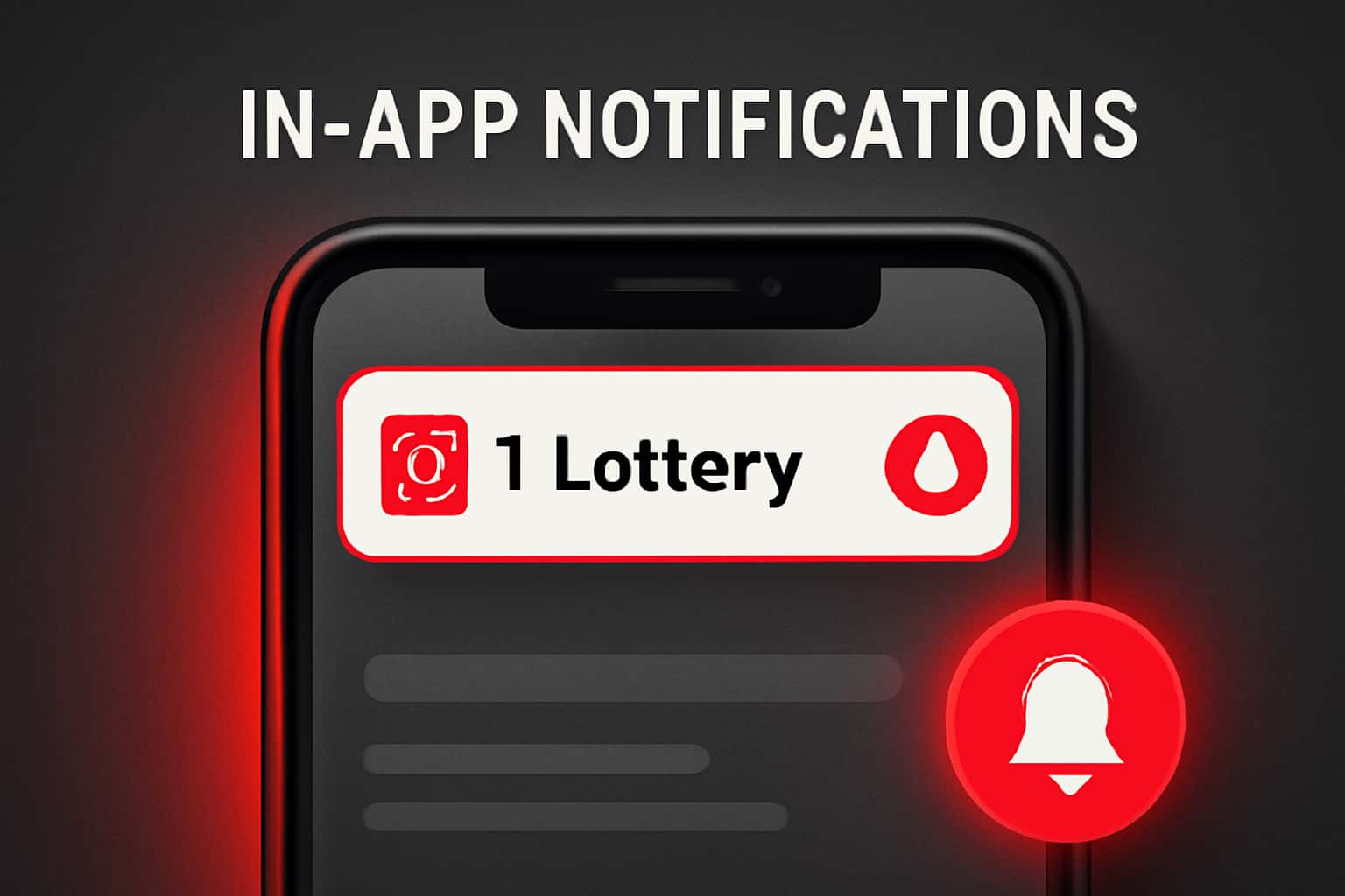 Informational illustration of 1 Lottery In-App Notifications