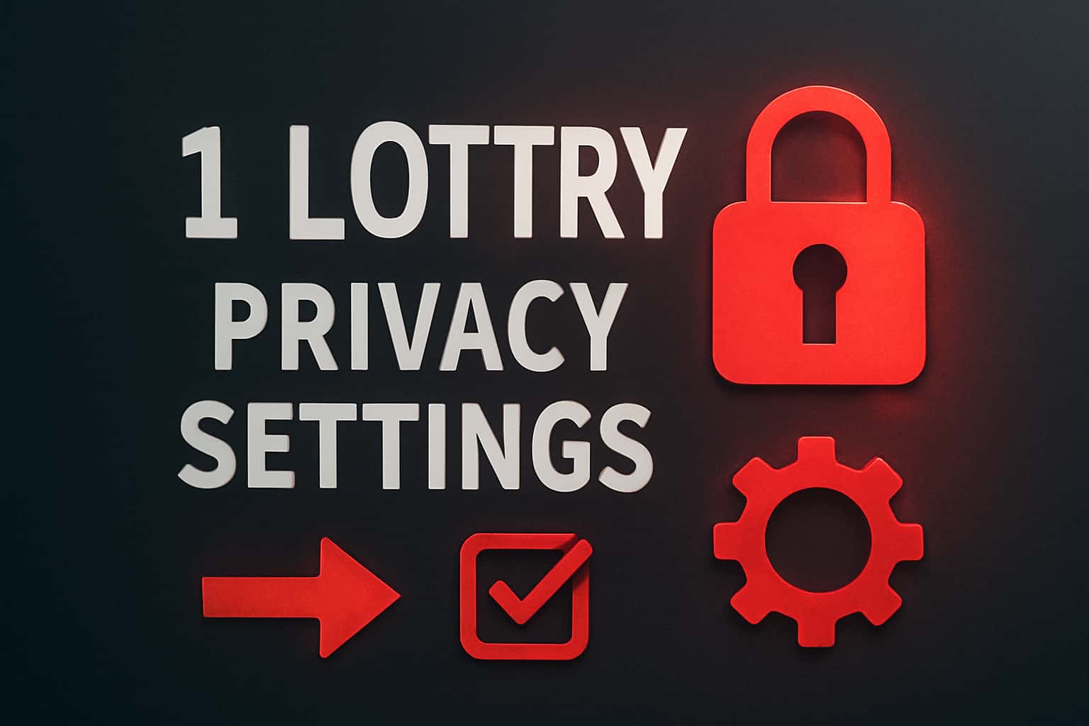 An illustration showing privacy settings for the 1 Lottery platform.