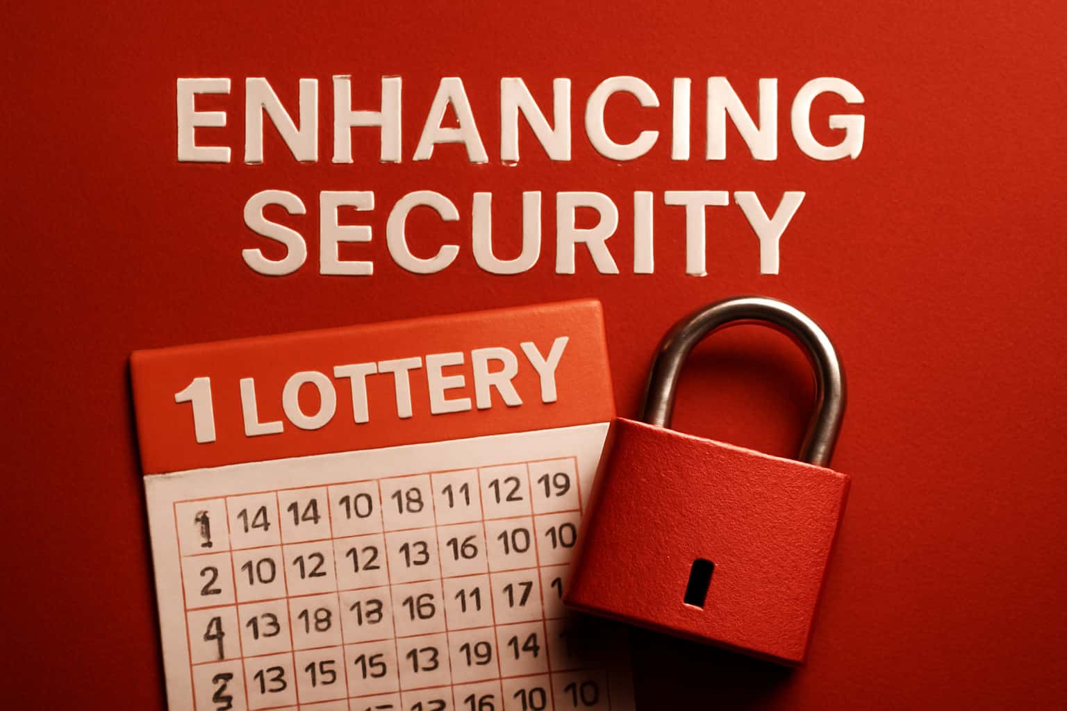 An informative visual representation of Enhancing 1 Lottery Security with a high-tech design.