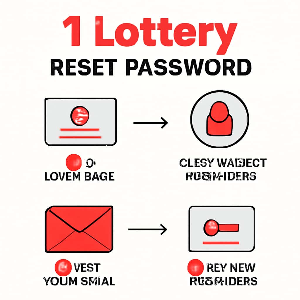 Diagram showing steps to reset 1 Lottery password.