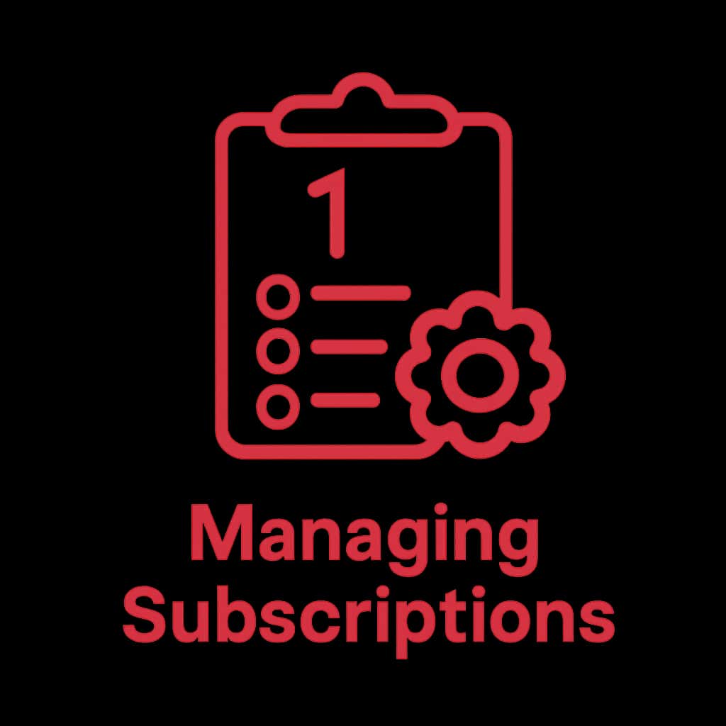 A professional icon symbolizing managing 1 Lottery subscriptions.