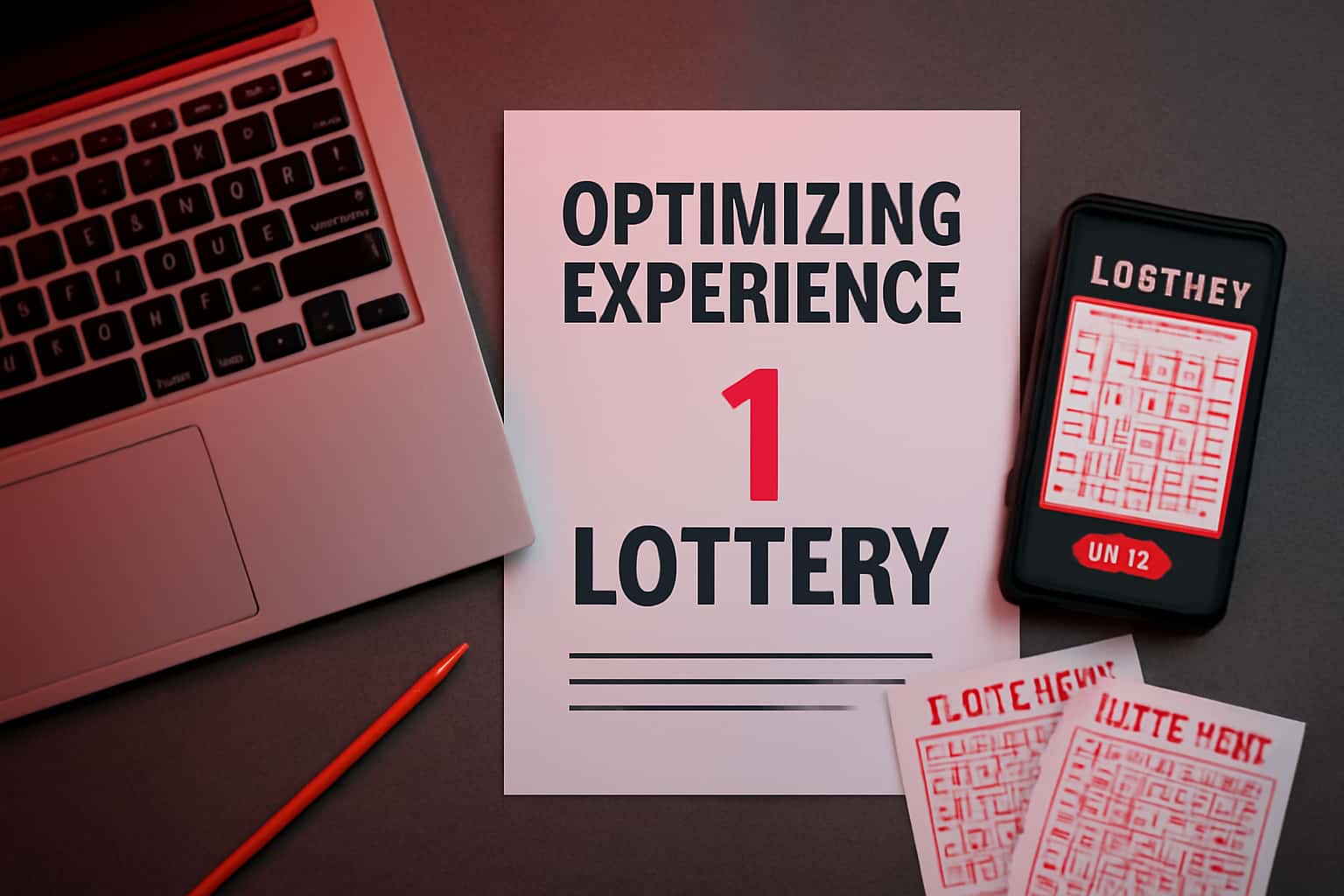 An informational graphic illustrating the concept of optimizing 1 Lottery Experience.