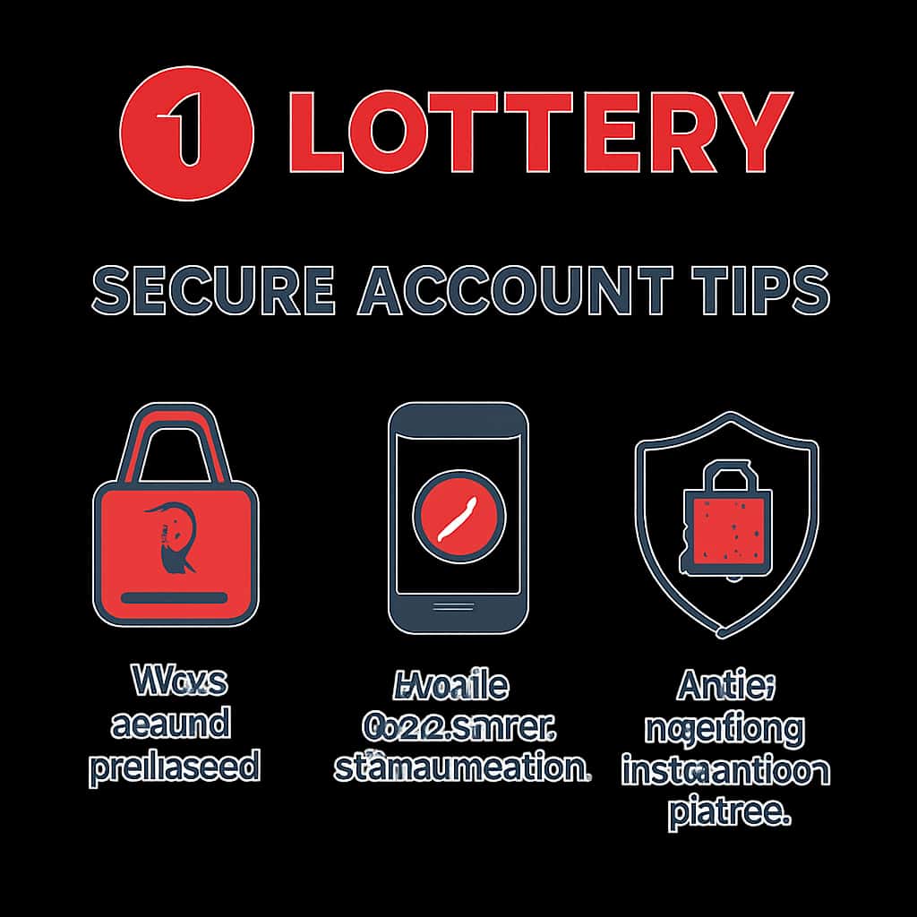 Illustration mapping out the steps to secure a 1 Lottery account.