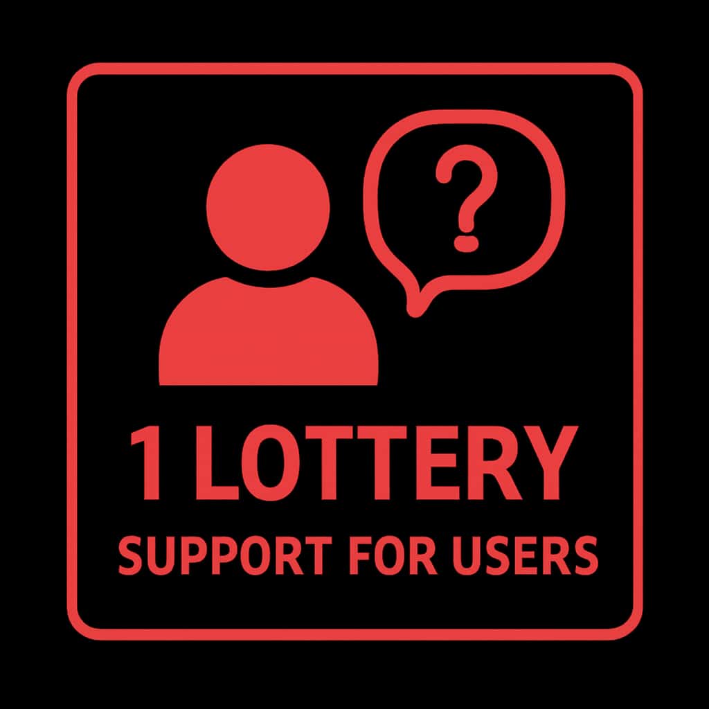 An icon representing customer support for 1 Lottery Users.