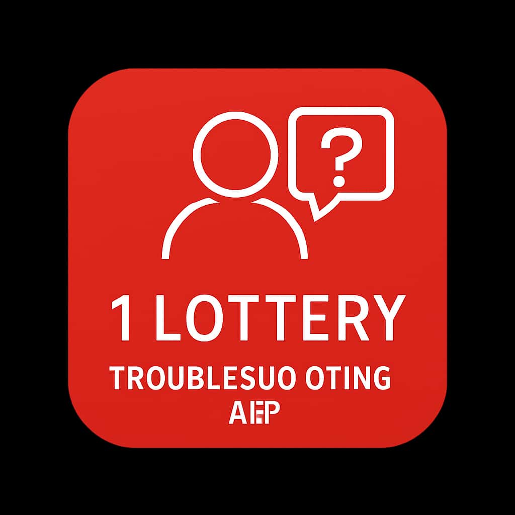 An icon symbolizing guidance for the 1 Lottery app troubleshooting.