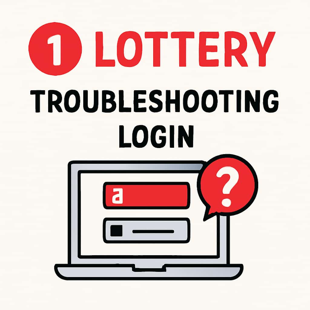 Diagram showing steps for resolving 1 Lottery login issues.