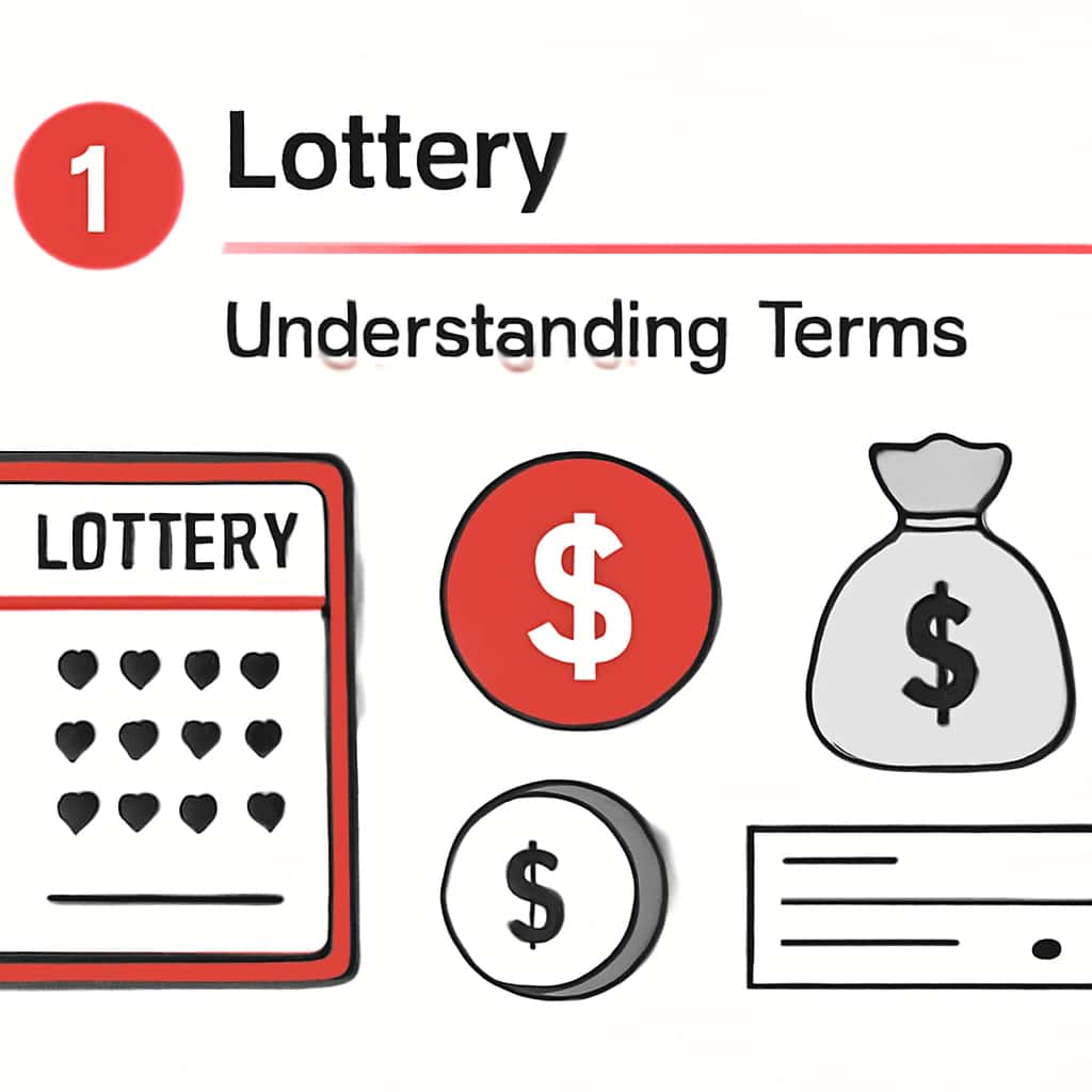 An educational diagram illustrating key concepts in 1 Lottery terms.