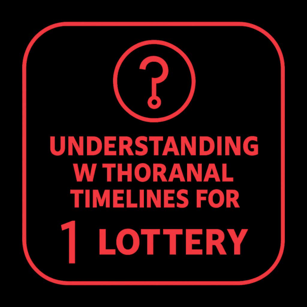 A badge design symbolizing guidance on withdrawal timelines for 1 Lottery.